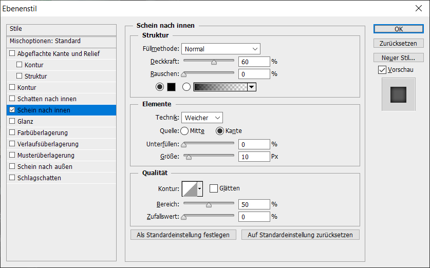 Schein nach innen