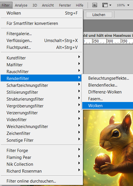 Renderfilter Wolken
