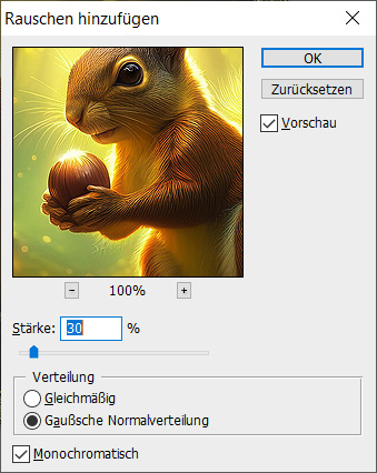 Rauschen hinzufügen
