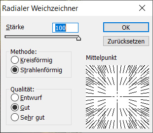 Radialer Weichzeichner