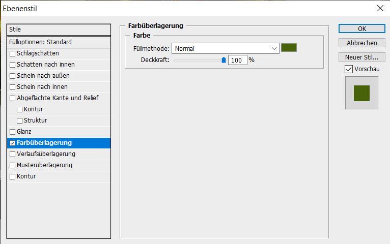 Farbüberlagerung