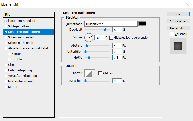 12-Schatten nach innen