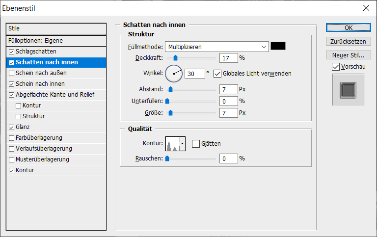 28-Schatten nach innen
