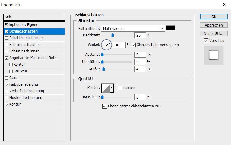 Schlagschatten